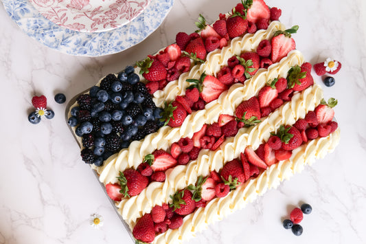 4th of July Sugar Cookie Flag Fruit Pizza