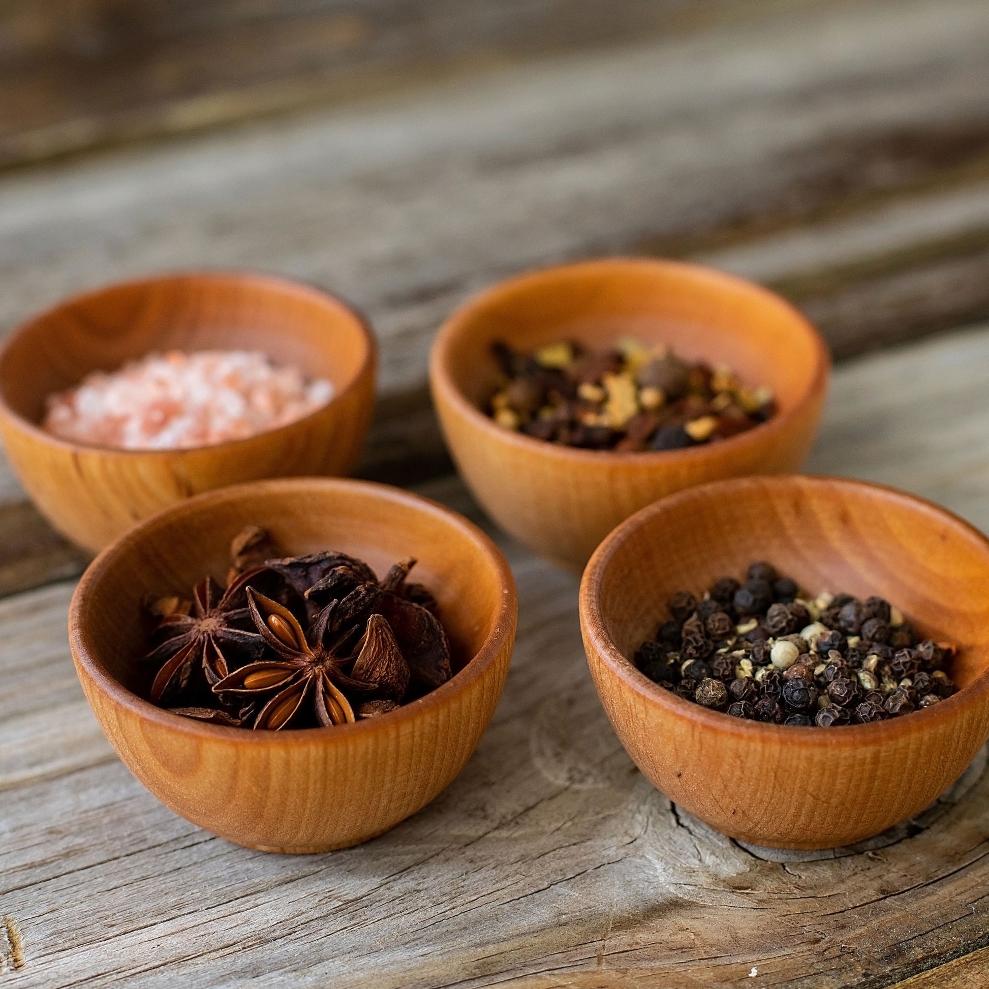 4 Piece Maple 2 inch Condiment cups