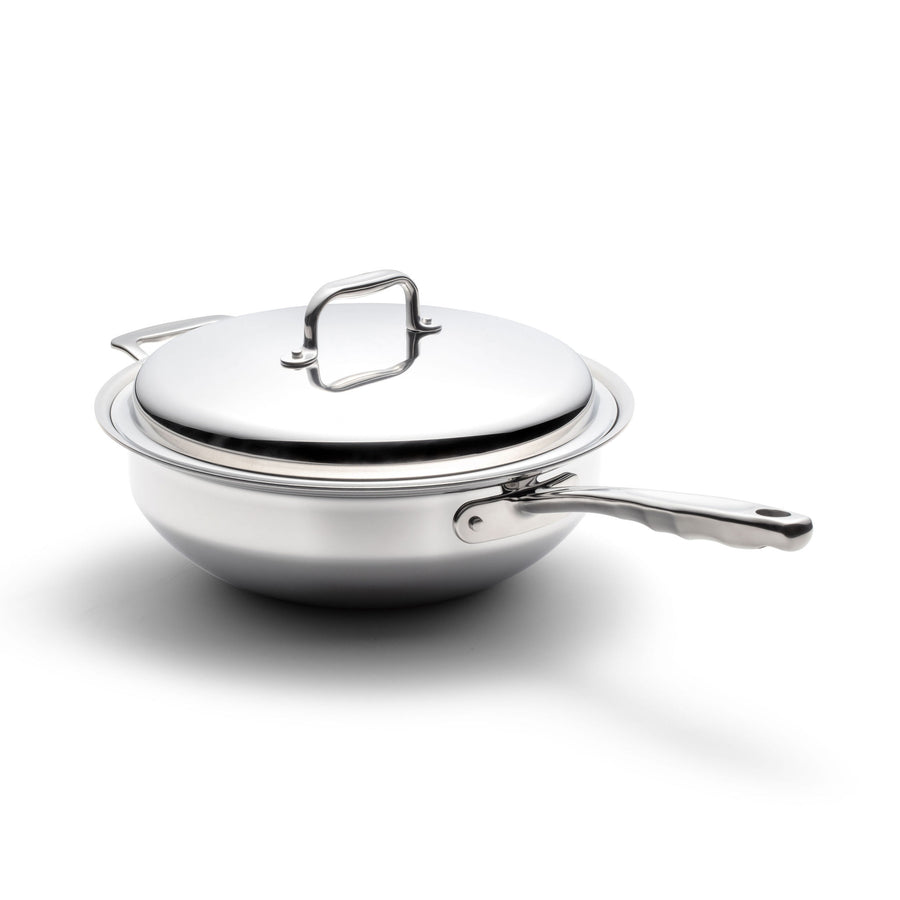 Stainless Steel 12.5 Wok with Lid and Steamer