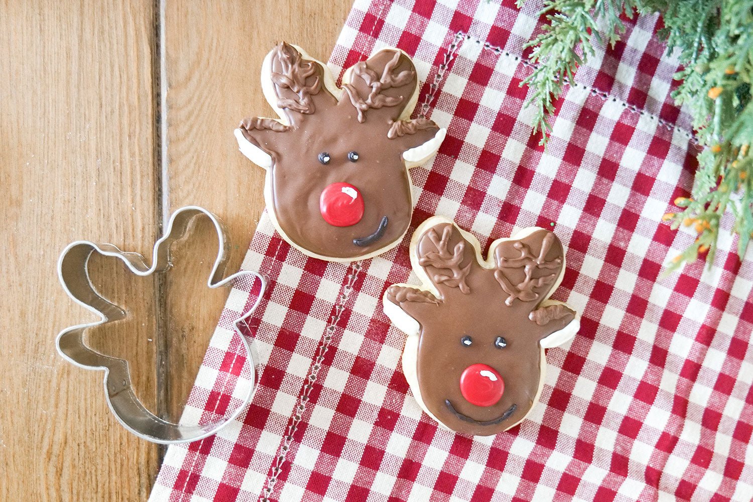 Reindeer Head Cookie